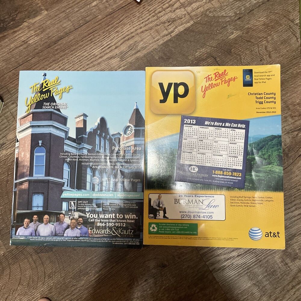 Yellow Pages Phone Book Local Directory Rural Kentucky 2012 & 2018